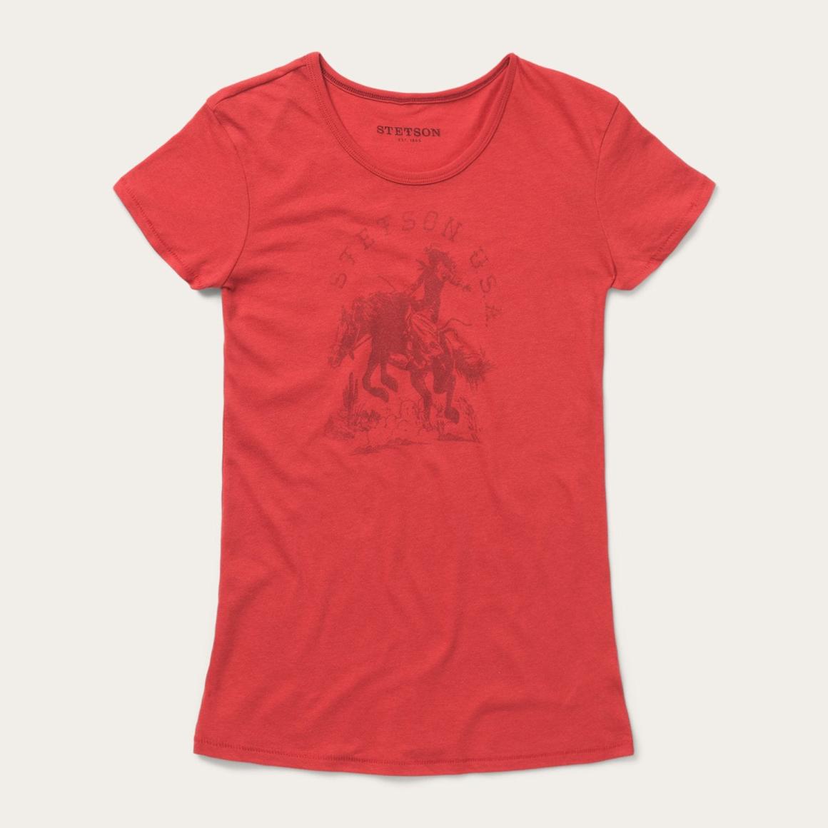 Cowgirl Graphic Tee Red Women Stetson Tees