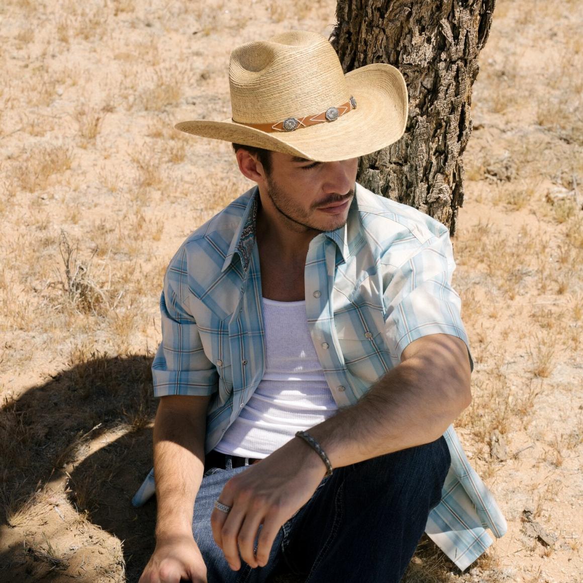 Cowhand Mexican Palm Cowboy Hat Toasted Palm Men/Women Stetson Outdoor