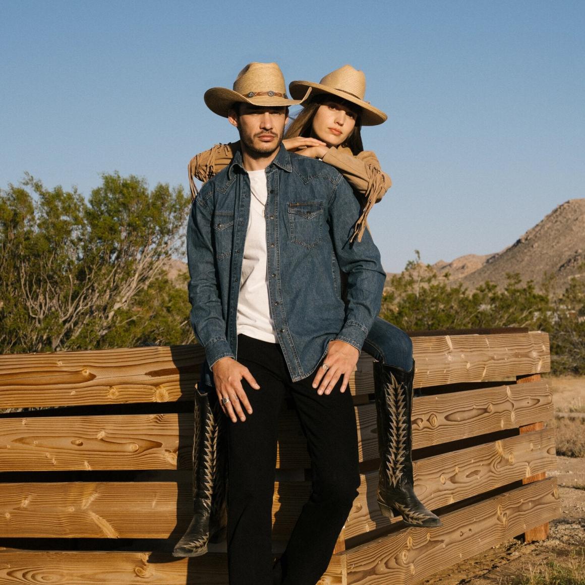 Cowhand Mexican Palm Cowboy Hat Toasted Palm Men/Women Stetson Outdoor