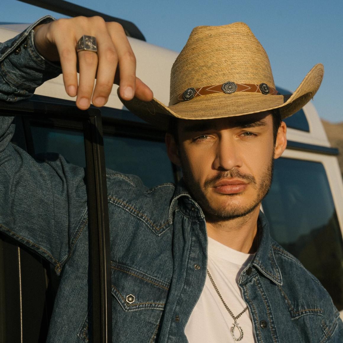 Cowhand Mexican Palm Cowboy Hat Toasted Palm Men/Women Stetson Outdoor