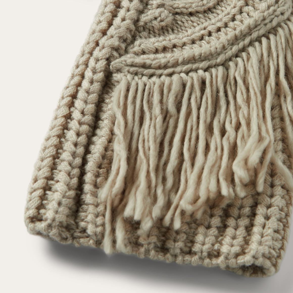 Cream Fringed Cardigan Tan Women Stetson Sweaters