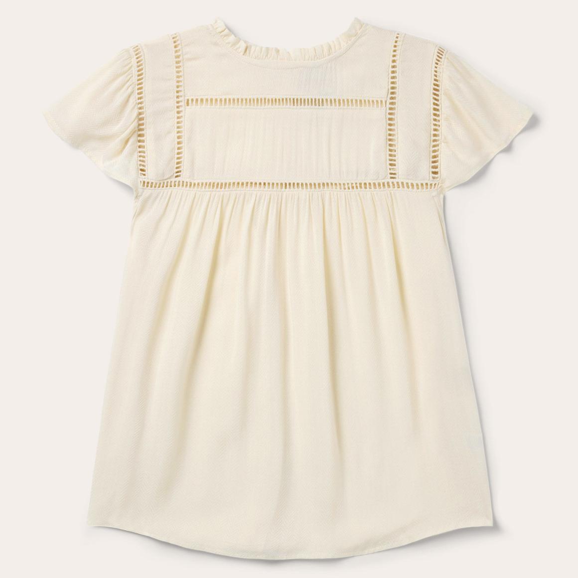 Cream Herringbone Blouse White Women Stetson Blouses