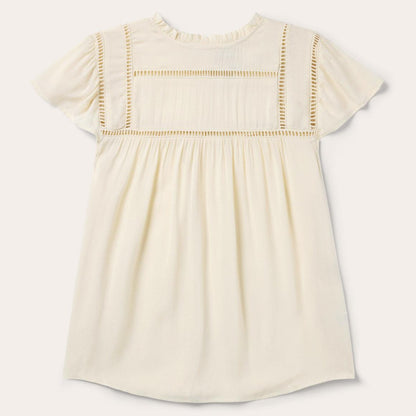 Cream Herringbone Blouse White Women Stetson Blouses