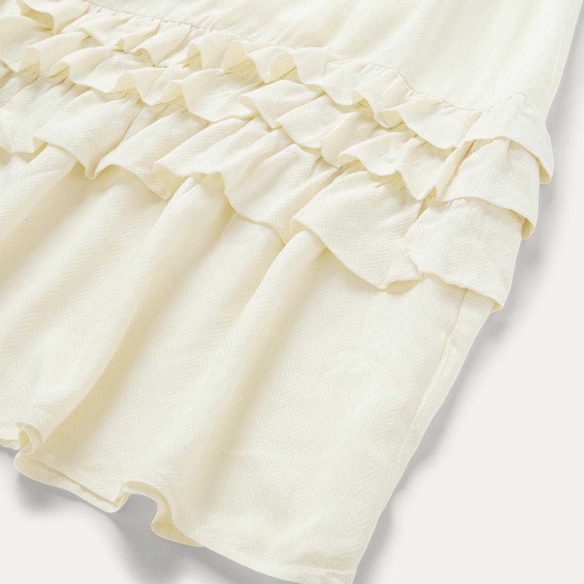 Cream Herringbone Dress White Women Stetson Midi