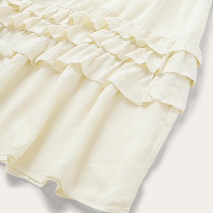 Cream Herringbone Dress White Women Stetson Midi