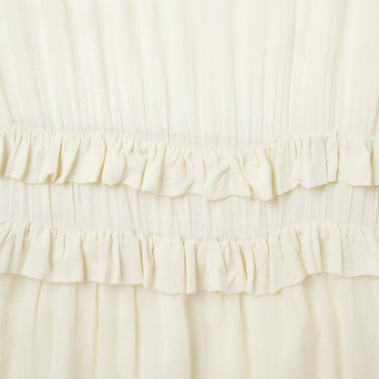Cream Herringbone Dress White Women Stetson Midi