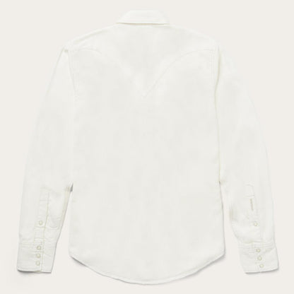 Cream Twill Shirt White Men Stetson Modern Cut