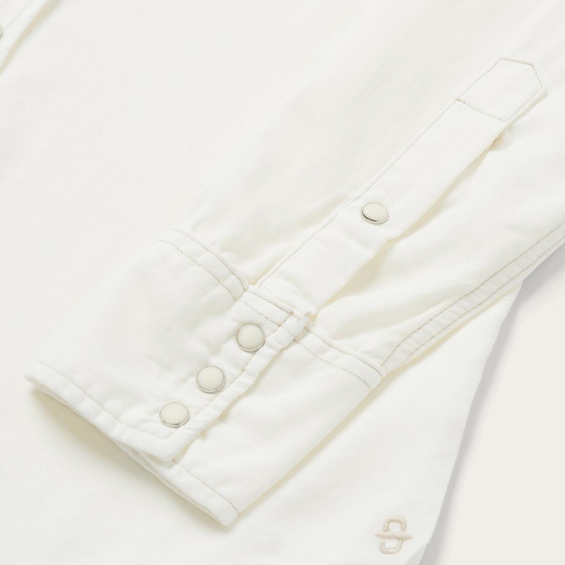 Cream Twill Shirt White Men Stetson Western Shirts