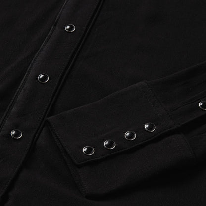 Crepe Western Shirt Black Women Stetson Western Shirts
