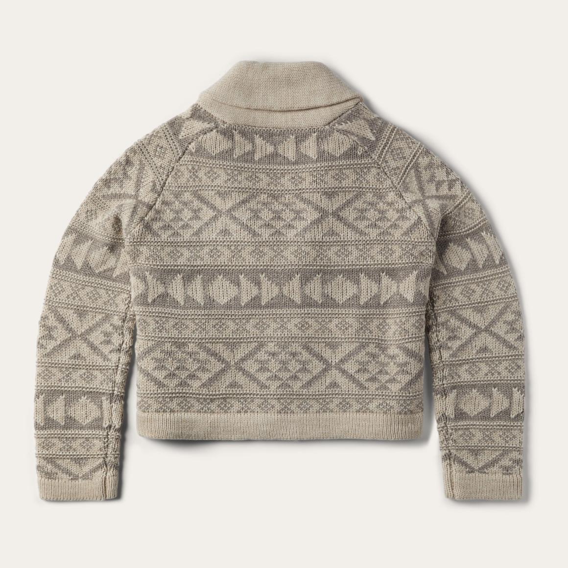 Cropped Shawl Collar Cardigan Brown Women Stetson Sweaters