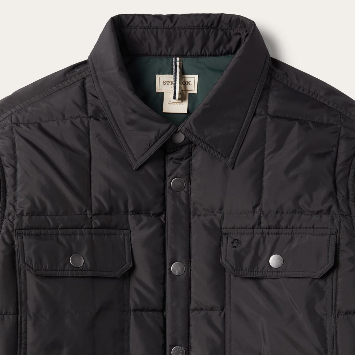 Crushable Black Parachute Jacket Black Men Stetson Jackets
