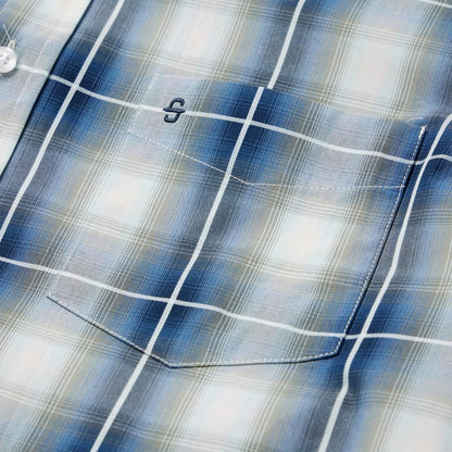 Crystal Plaid Button Down Shirt Blue Men Stetson Classic Cut