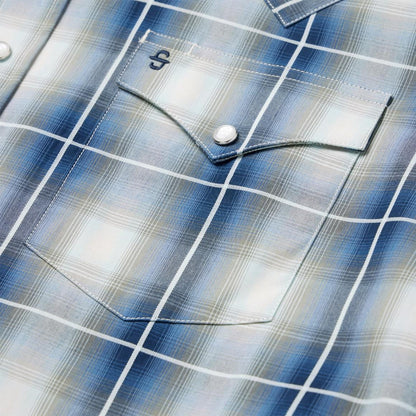 Crystal Plaid Western Shirt Blue Men Stetson Western Shirts