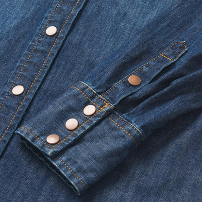 Dark Denim Snap Front Shirt Blue Women Stetson Denim Shirts