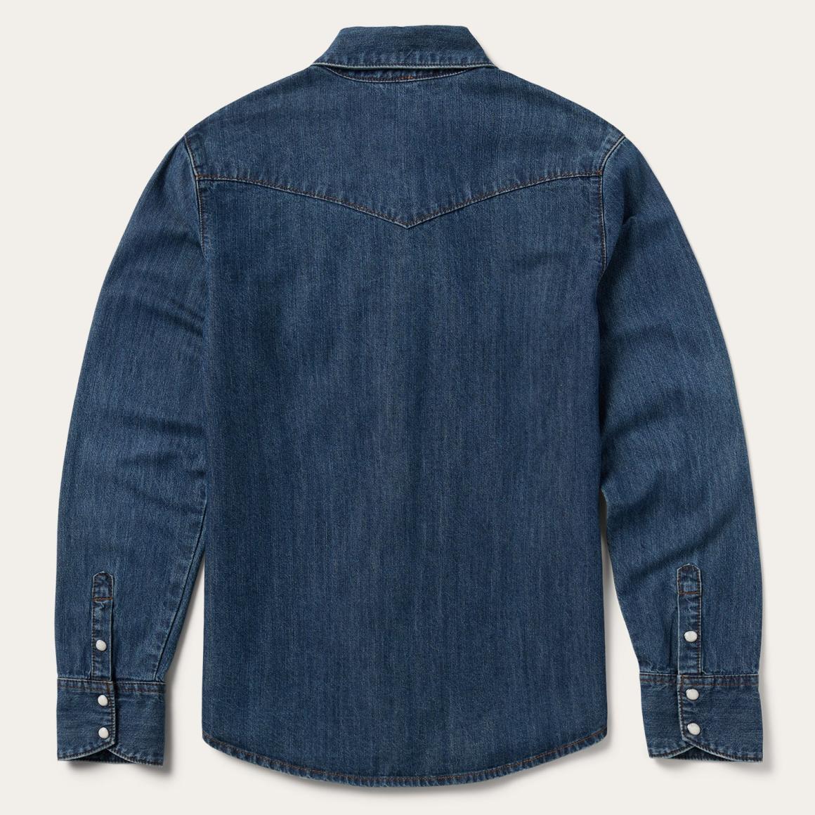Dark Denim Snap Western Shirt Blue Women Stetson Western Shirts