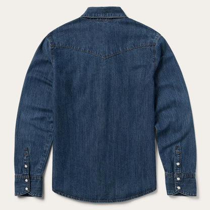 Dark Denim Snap Western Shirt Blue Women Stetson Western Shirts
