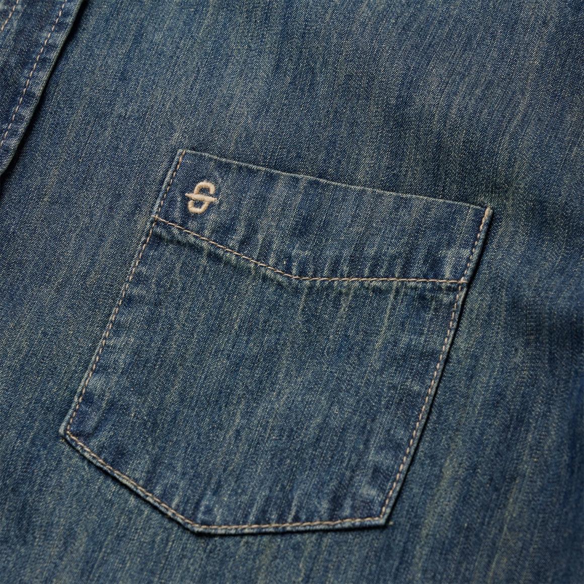 Dark Denim Western Shirt Blue Men Stetson Denim Shirts