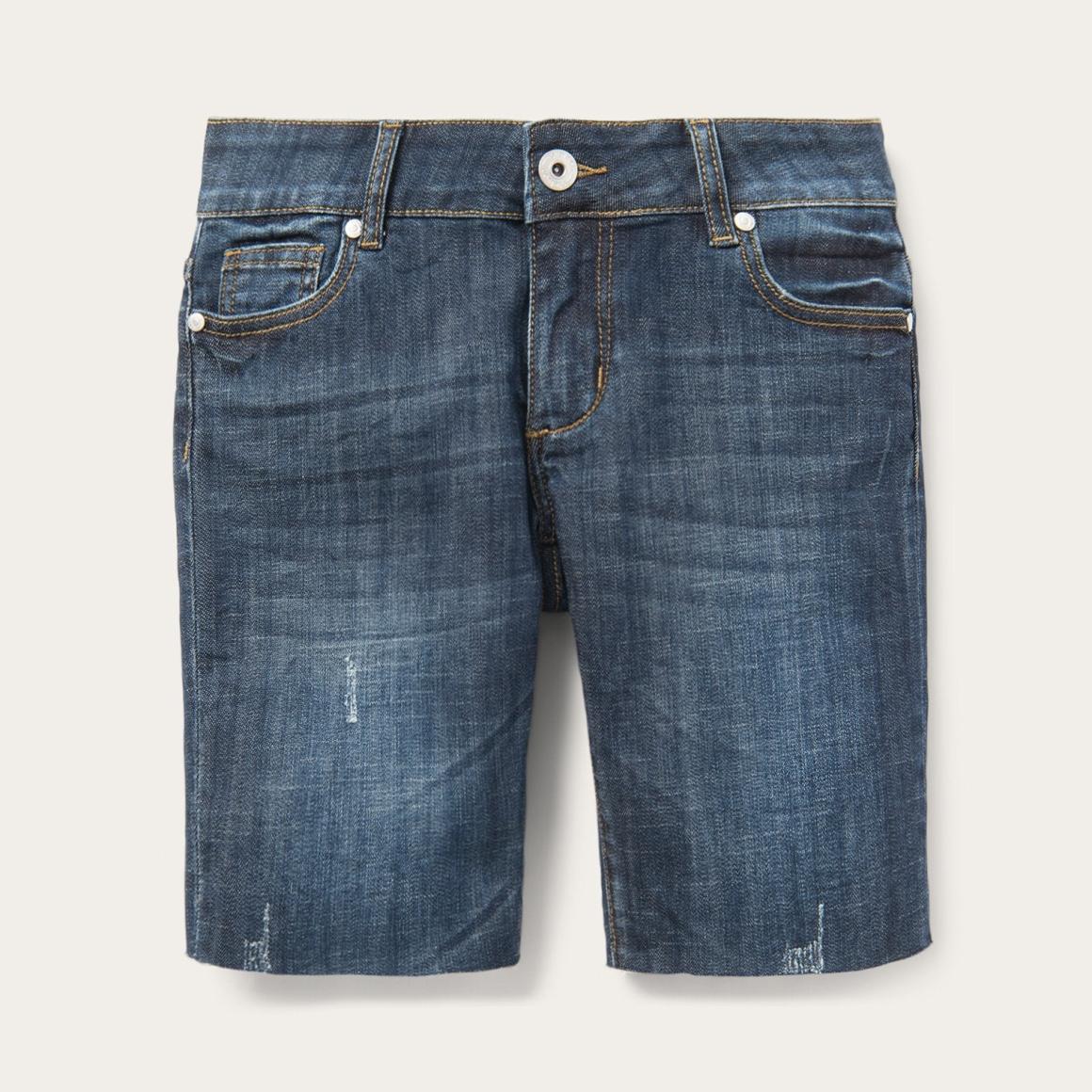 Dark Wash Denim Shorts Blue Women Stetson Skirts & Shorts