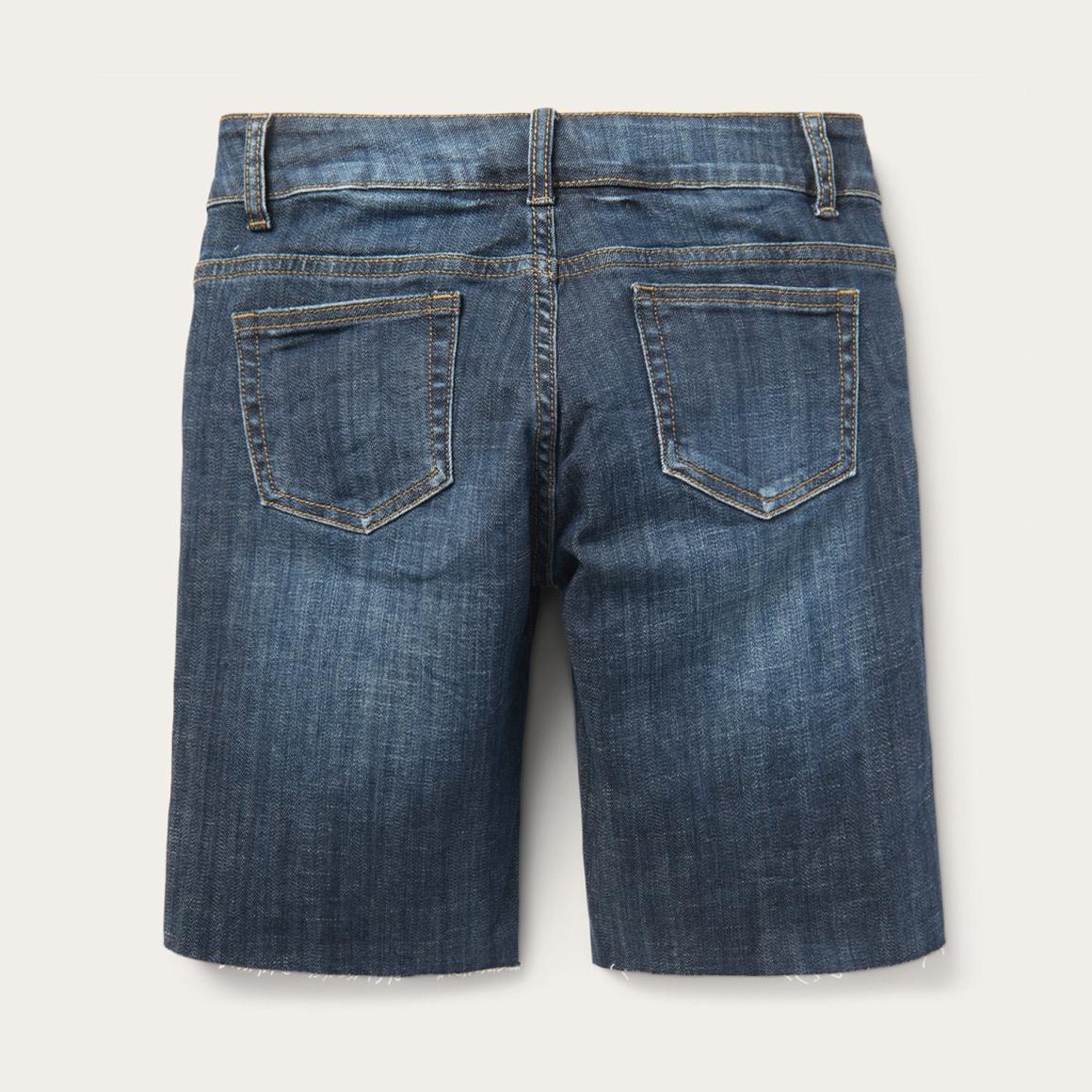 Dark Wash Denim Shorts Blue Women Stetson Skirts & Shorts
