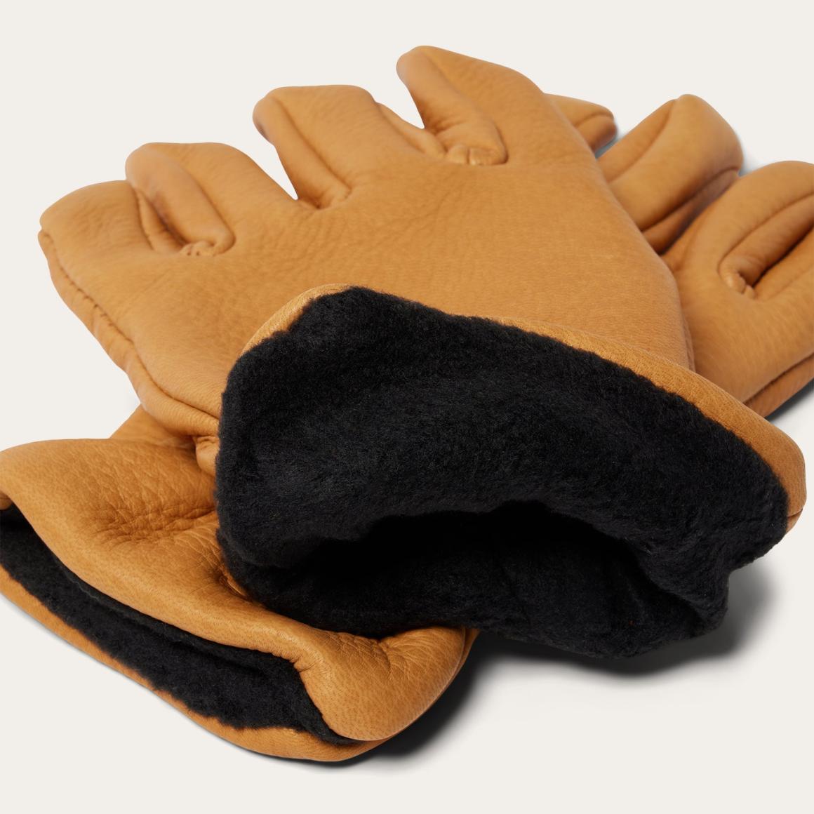 Deerskin Roper Glove - Lined Saddle Tan Men Stetson Gloves