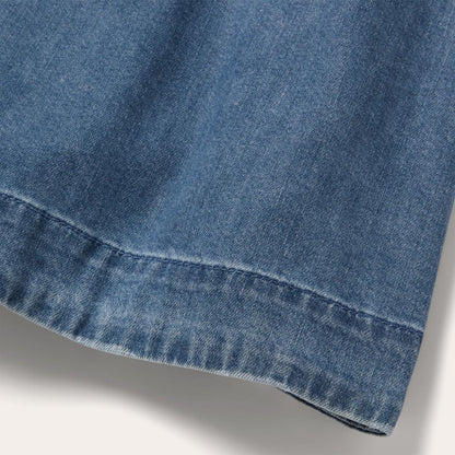 Denim Button Front Shirt Dress Blue Women Stetson Mini
