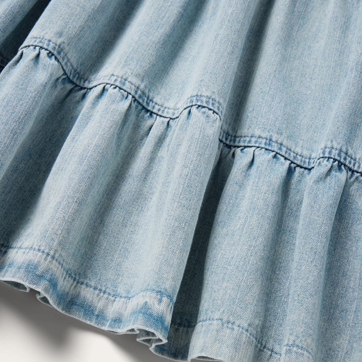 Denim Dress With Tiered Skirt Blue Women Stetson Mini
