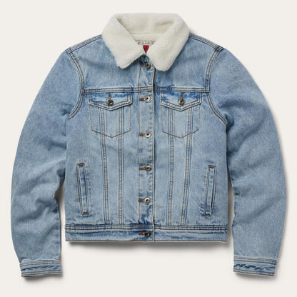 Denim Sherpa Lined Jacket Blue Women Stetson Jackets