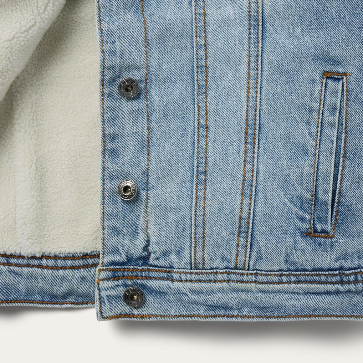 Denim Sherpa Lined Jacket Blue Women Stetson Jackets