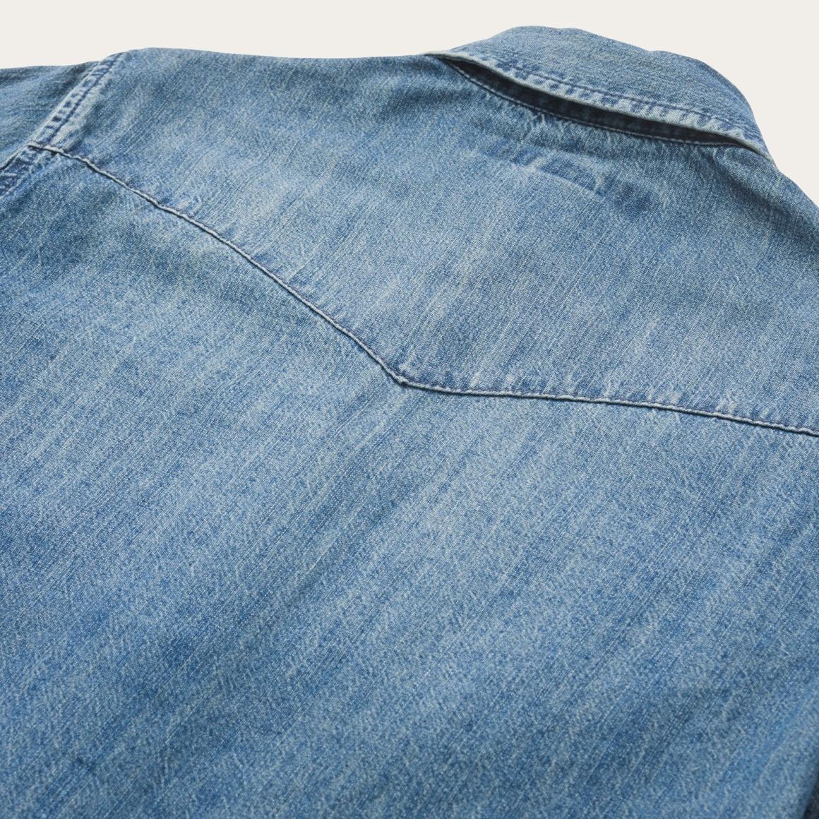 Denim Snap Front Western Shirt Blue Women Stetson Denim Shirts