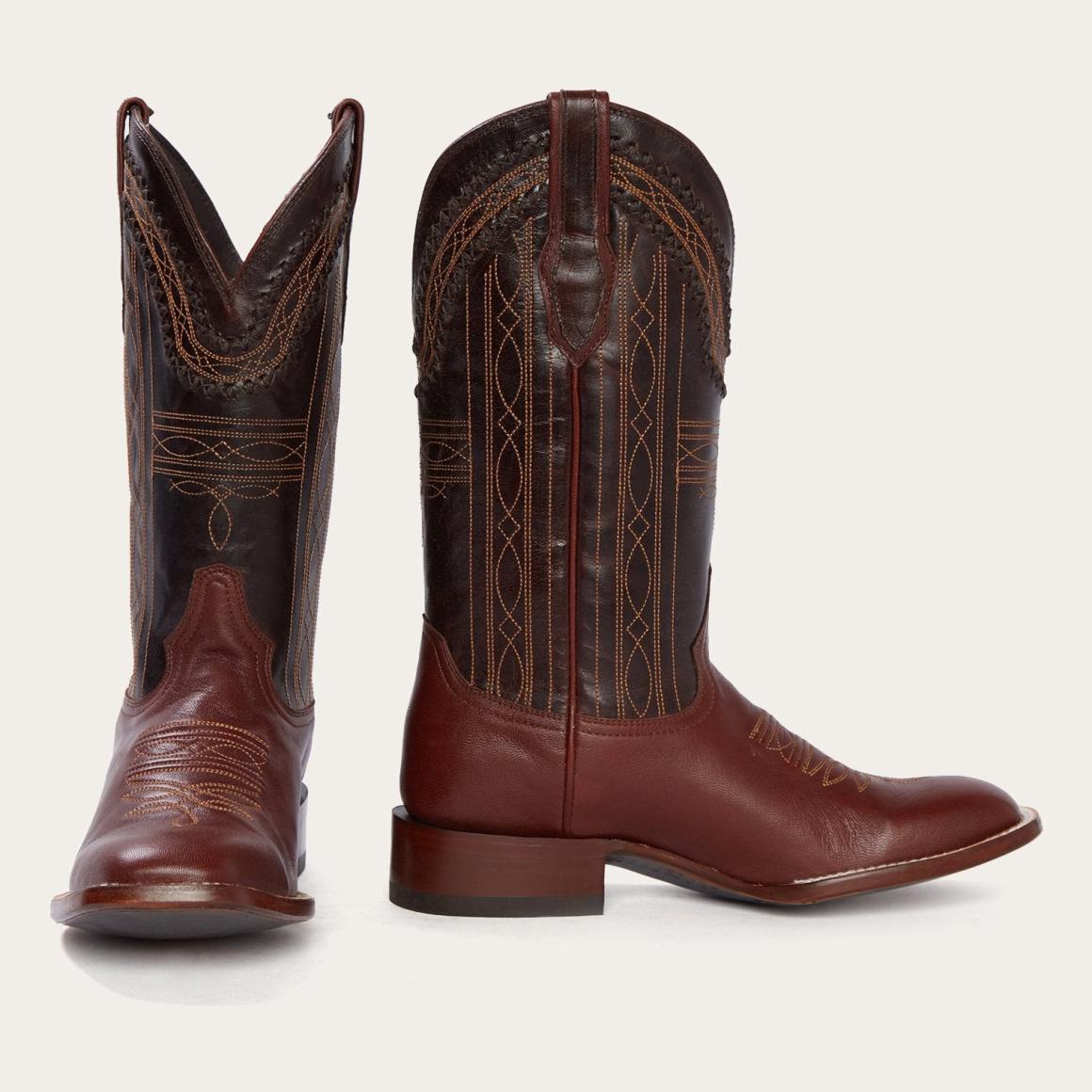 Denver Brown Goat Hand Stitched Cowboy Boot Brown Men Stetson Western