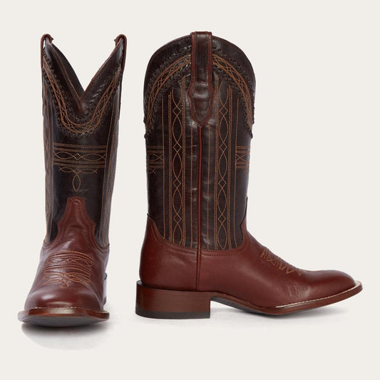 Denver Brown Goat Hand Stitched Cowboy Boot Brown Men Stetson Western