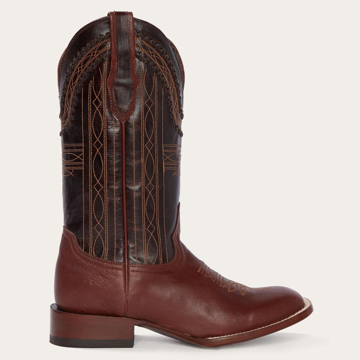 Denver Brown Goat Hand Stitched Cowboy Boot Brown Men Stetson Western