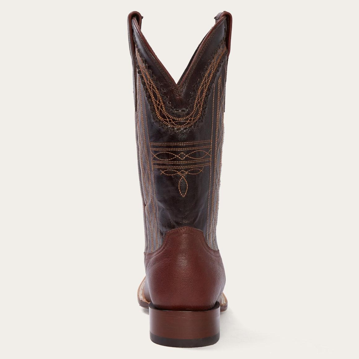 Denver Brown Goat Hand Stitched Cowboy Boot Brown Men Stetson Western