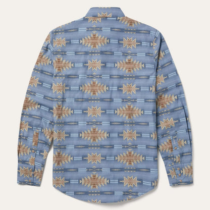 Desert Horizon Shirt Blue Men Stetson Modern Cut