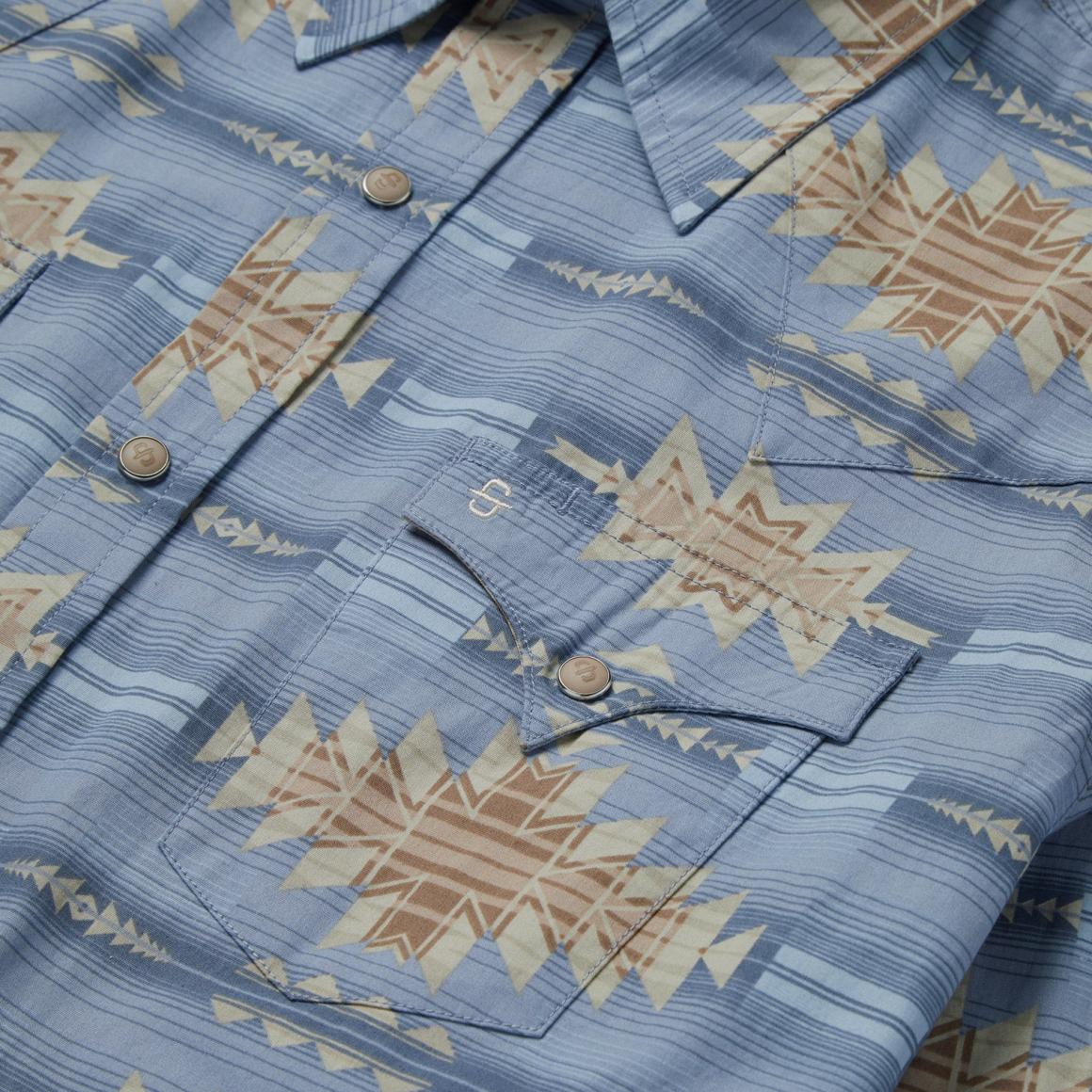 Desert Horizon Shirt Blue Men Stetson Western Shirts
