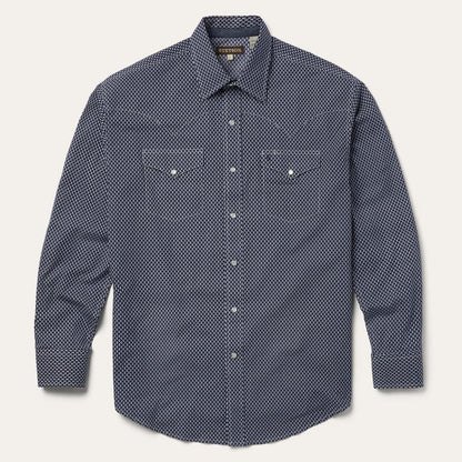Diamond Geo Western Shirt Blue Men Stetson Classic Cut