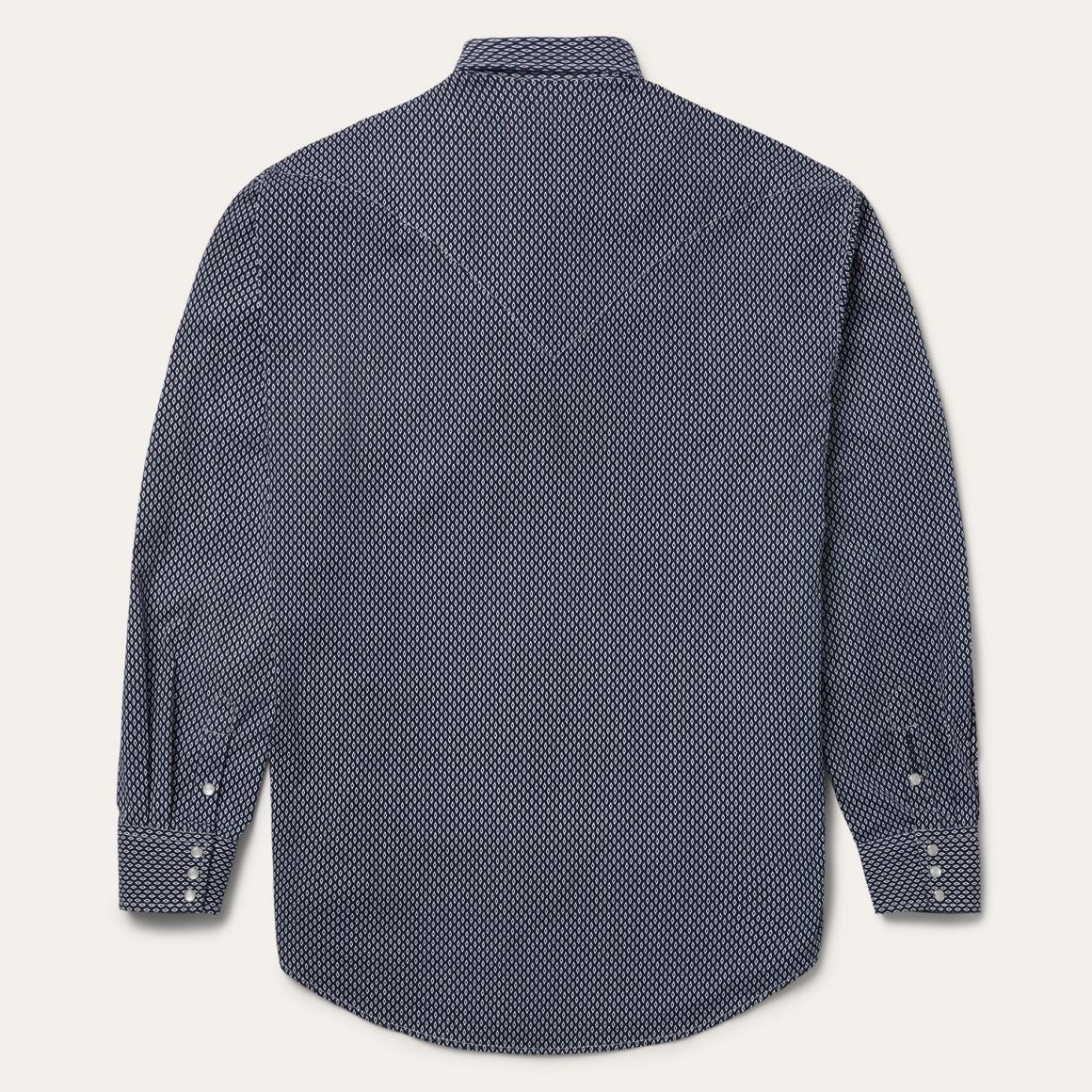 Diamond Geo Western Shirt Blue Men Stetson Classic Cut