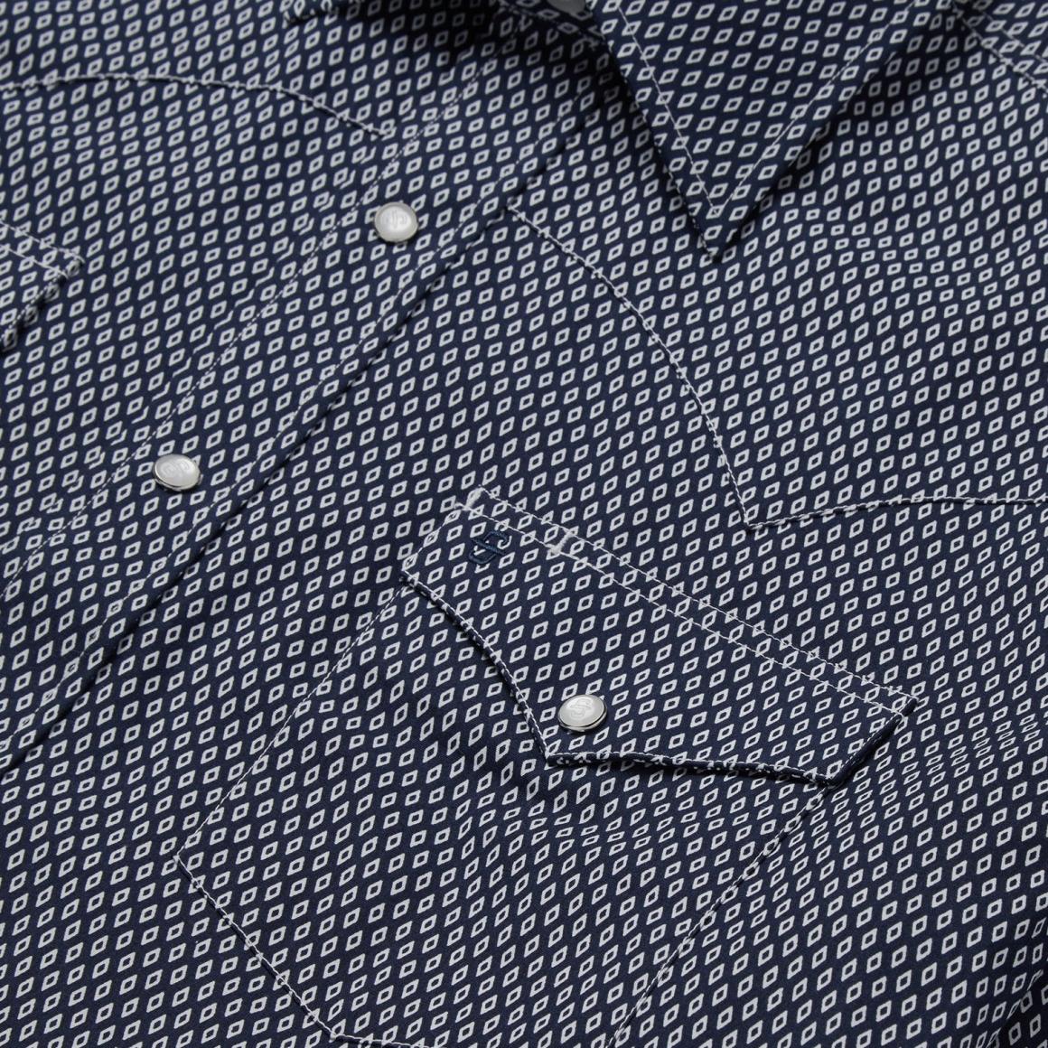 Diamond Geo Western Shirt Blue Men Stetson Classic Cut