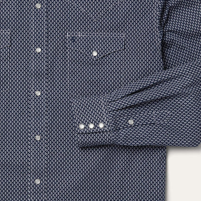 Diamond Geo Western Shirt Blue Men Stetson Classic Cut