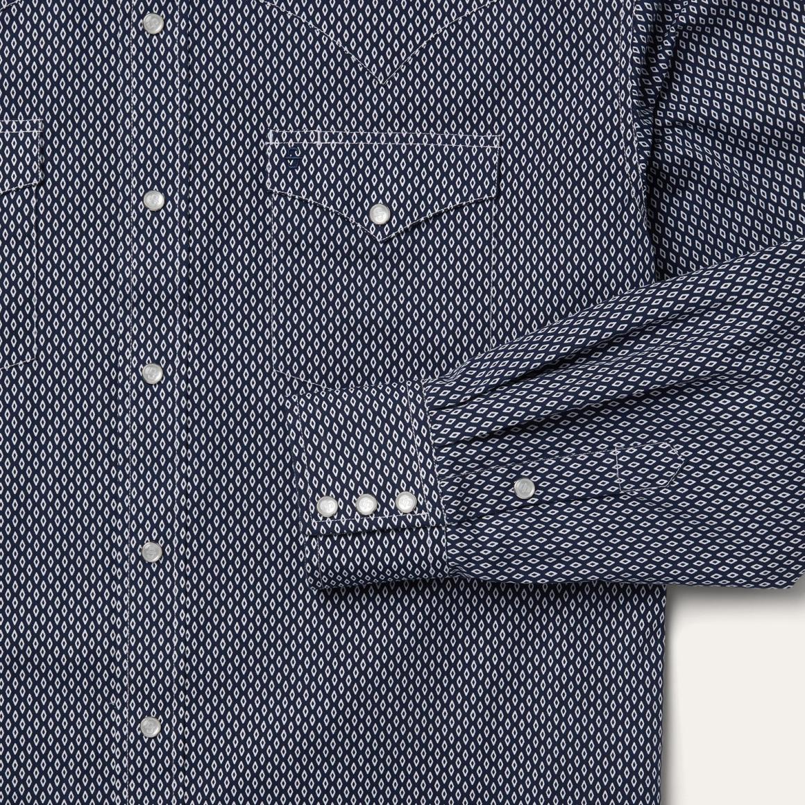 Diamond Geo Western Shirt Blue Men Stetson Western Shirts