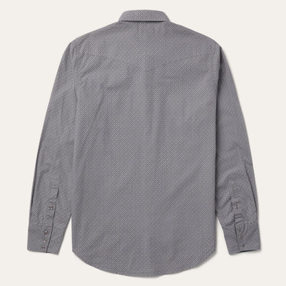 Diamond Print Western Shirt Grey Men Stetson Western Shirts