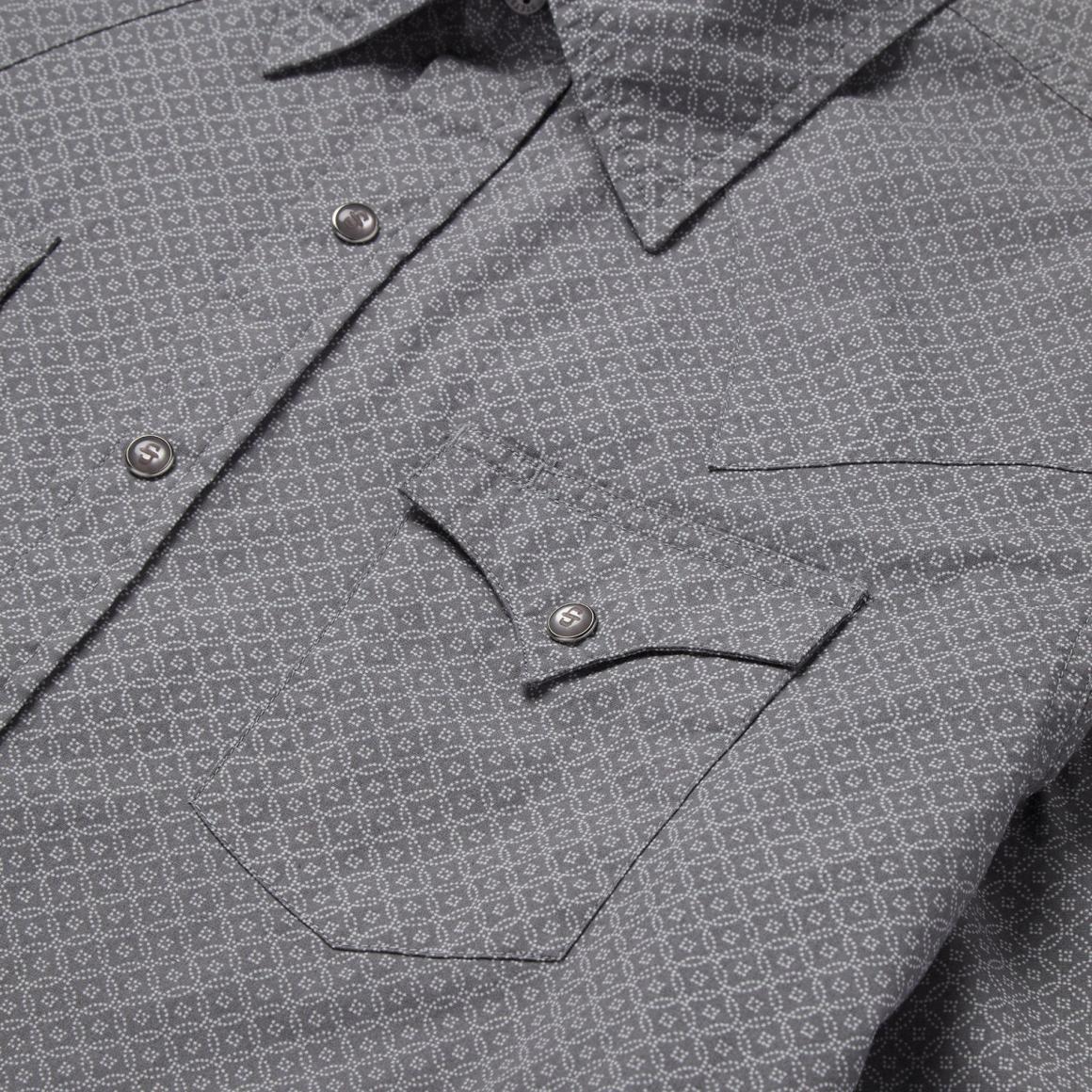 Diamond Print Western Shirt Grey Men Stetson Western Shirts