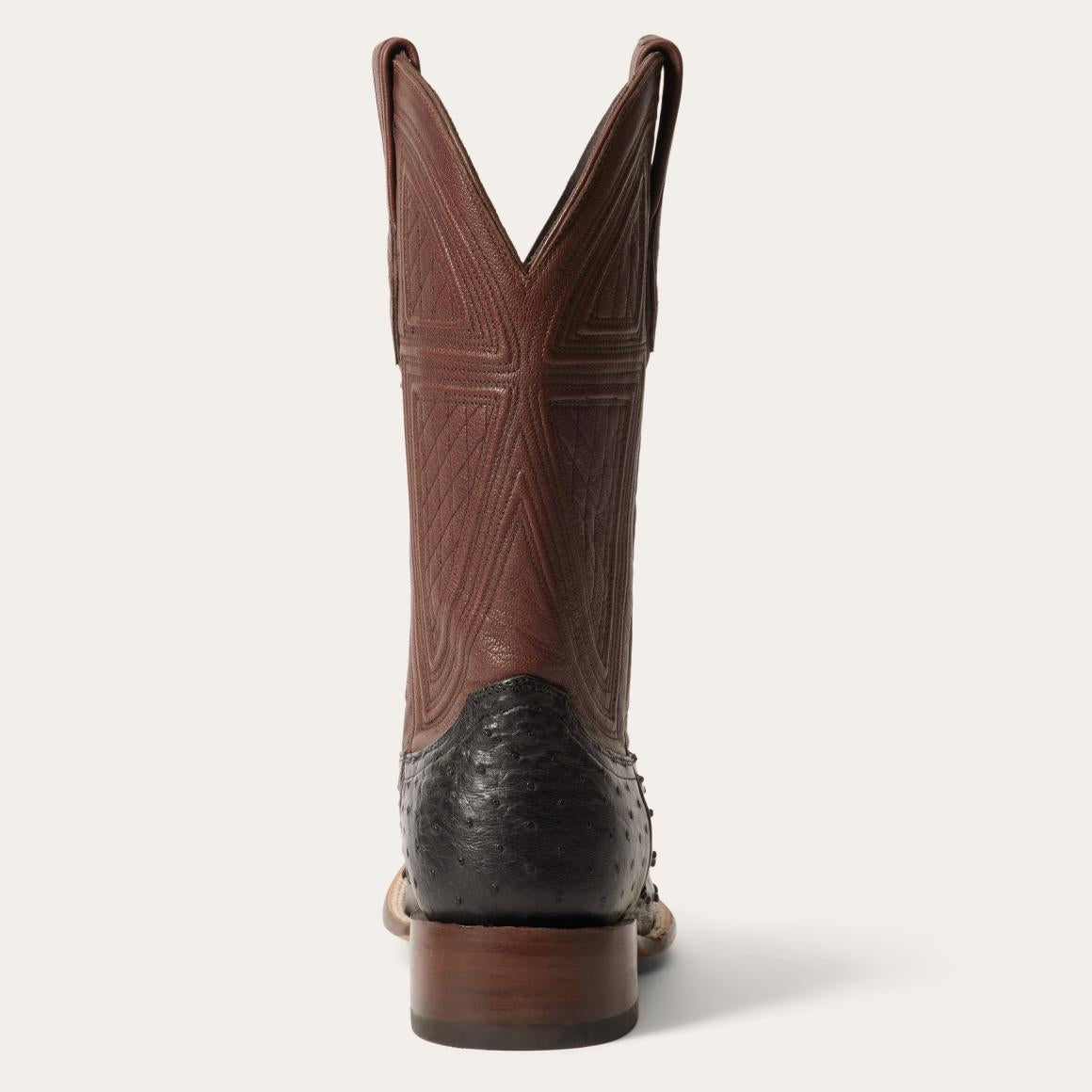 Dillon Ostrich Boots Black Men Stetson Exotics