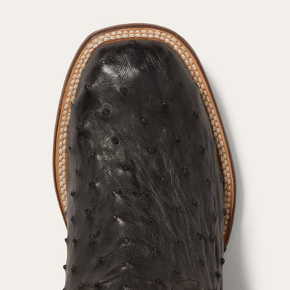 Dillon Ostrich Boots Black Men Stetson Exotics