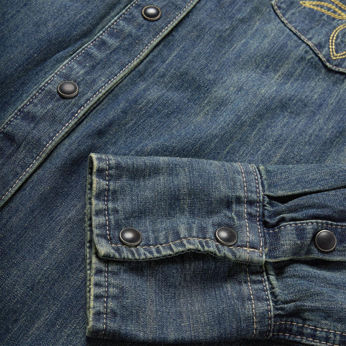 Dirty Denim Boyfriend Fit Shirt Blue Women Stetson Western Shirts