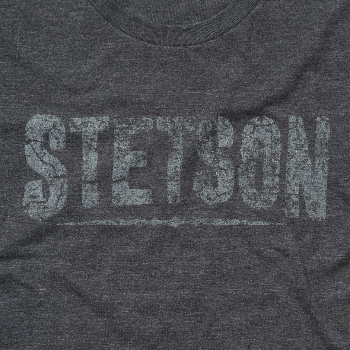 Distressed Stetson Graphic Tee Grey Men Stetson Tees