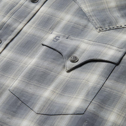 Dobby Twill Plaid Shirt Brown Men Stetson Western Shirts