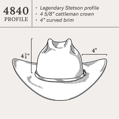 El Amo 500X Premier Cowboy Hat Silverbelly Men/Women Stetson Western
