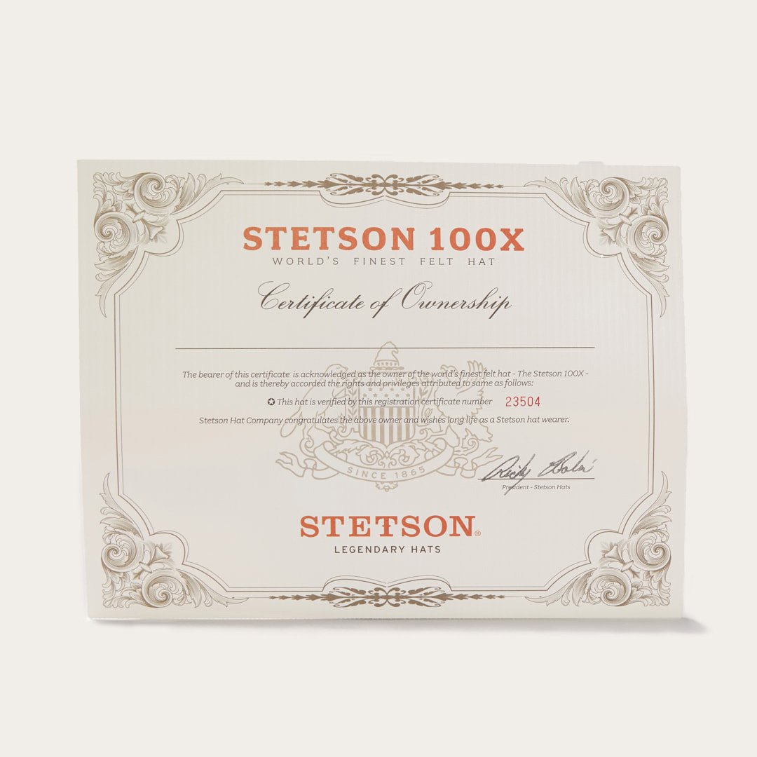 El Presidente 100X Premier Cowboy Hat Black Men/Women Stetson Western