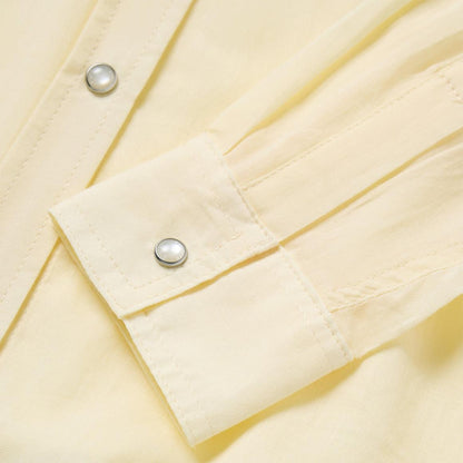 Embroidered Cotton Lawn Snap Front Shirt Yellow Women Stetson Western Shirts